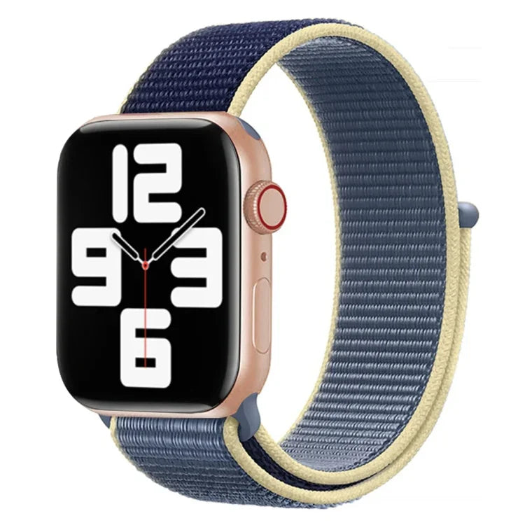 Bracelet de montre en nylon assorti, pour Apple Watch Series 7 41mm / 6 & SE & 5 & 4 40mm / 3 & 2 & 1 38mm, pour Apple Watch Series 8&7 41mm / SE 2&6&SE&5&4 40mm / 3&2&1 38mm, pour Apple Watch Series 7 45mm / 6 & SE & 5 & 4 44mm / 3 & 2 & 1 42mm