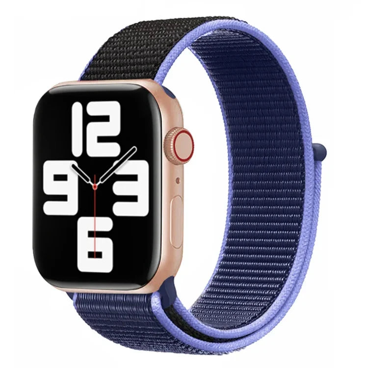 Bracelet de montre en nylon assorti, pour Apple Watch Series 7 41mm / 6 & SE & 5 & 4 40mm / 3 & 2 & 1 38mm, pour Apple Watch Series 8&7 41mm / SE 2&6&SE&5&4 40mm / 3&2&1 38mm, pour Apple Watch Series 7 45mm / 6 & SE & 5 & 4 44mm / 3 & 2 & 1 42mm