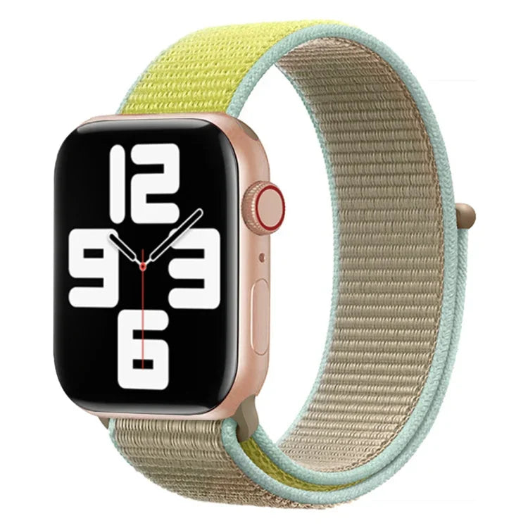 Bracelet de montre en nylon assorti, pour Apple Watch Series 7 41mm / 6 & SE & 5 & 4 40mm / 3 & 2 & 1 38mm, pour Apple Watch Series 8&7 41mm / SE 2&6&SE&5&4 40mm / 3&2&1 38mm, pour Apple Watch Series 7 45mm / 6 & SE & 5 & 4 44mm / 3 & 2 & 1 42mm