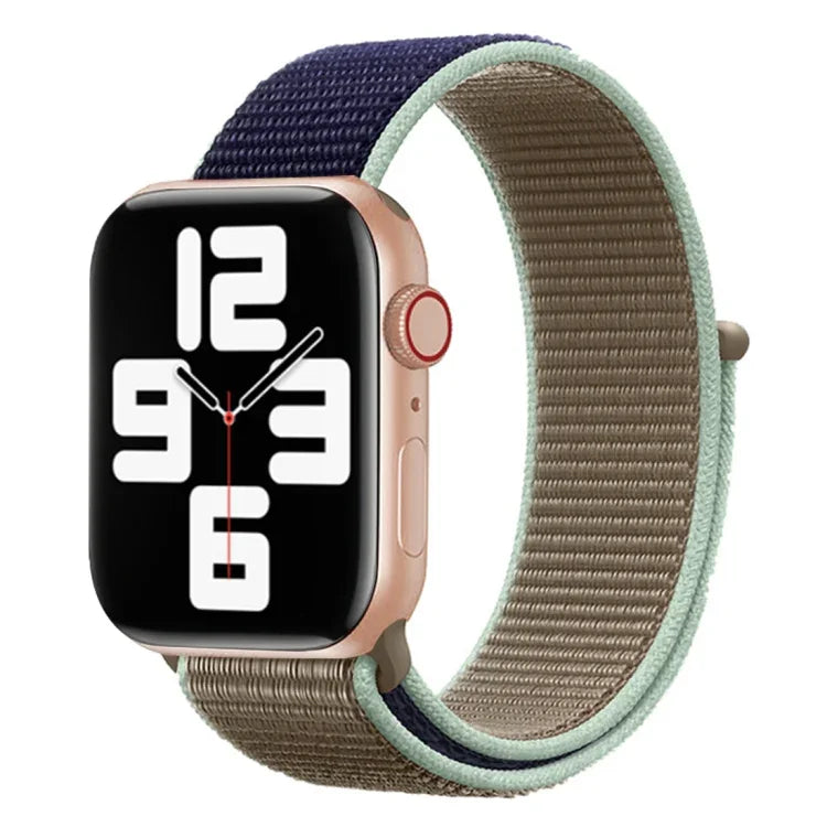 Bracelet de montre en nylon assorti, pour Apple Watch Series 7 41mm / 6 & SE & 5 & 4 40mm / 3 & 2 & 1 38mm, pour Apple Watch Series 8&7 41mm / SE 2&6&SE&5&4 40mm / 3&2&1 38mm, pour Apple Watch Series 7 45mm / 6 & SE & 5 & 4 44mm / 3 & 2 & 1 42mm
