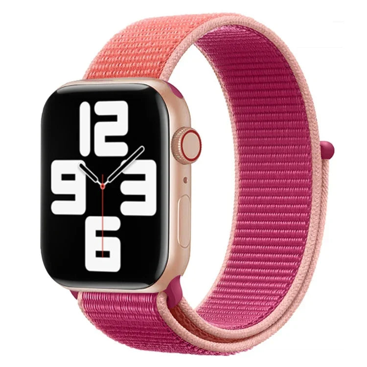 Bracelet de montre en nylon assorti, pour Apple Watch Series 7 41mm / 6 & SE & 5 & 4 40mm / 3 & 2 & 1 38mm, pour Apple Watch Series 8&7 41mm / SE 2&6&SE&5&4 40mm / 3&2&1 38mm, pour Apple Watch Series 7 45mm / 6 & SE & 5 & 4 44mm / 3 & 2 & 1 42mm