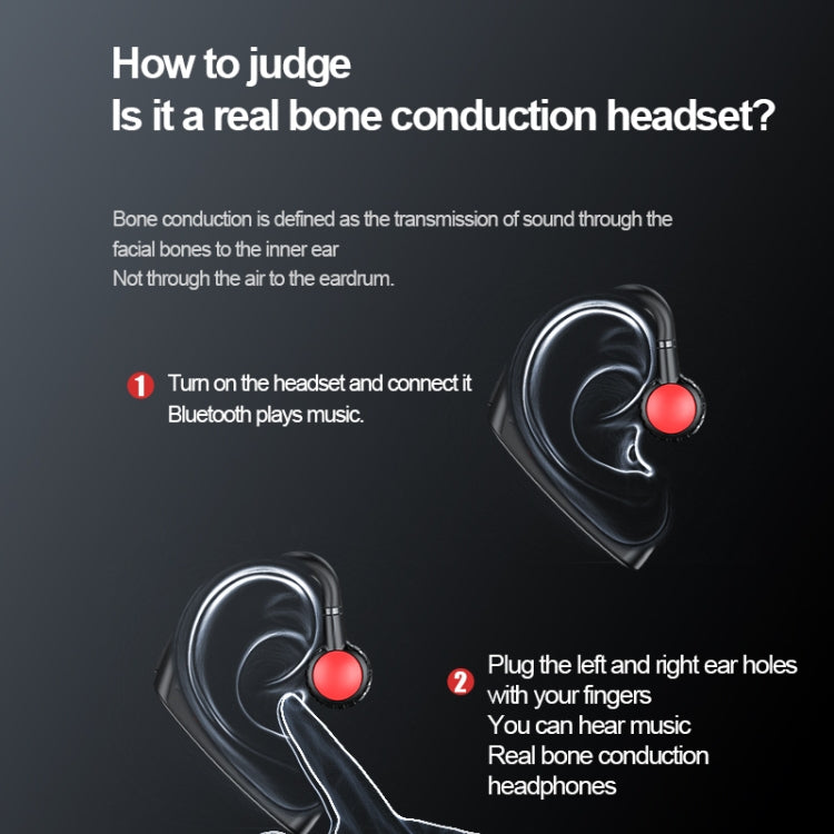 Casque Bluetooth stéréo à conduction osseuse M-618, M-618 (Noir), M-618 (Bleu), M-618 (Rouge), M-618 (Vert)