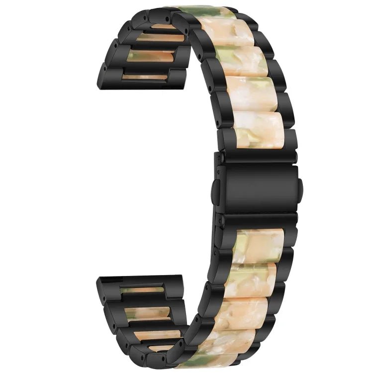 Bracelet de remplacement en acier trois billes + résine, pour montre intelligente Samsung 20 mm, pour montre intelligente Samsung 22 mm