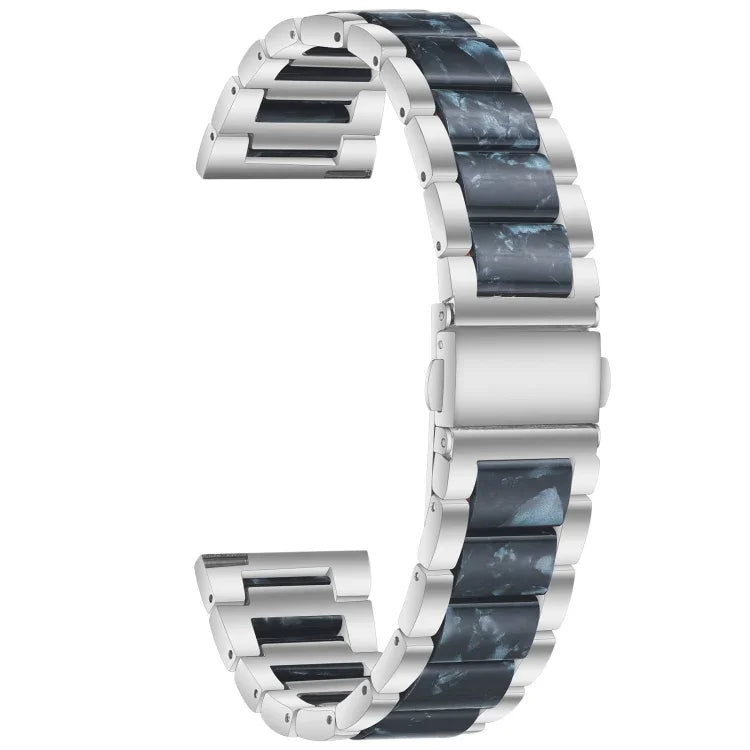 Bracelet de remplacement en acier trois billes + résine, pour montre intelligente Samsung 20 mm, pour montre intelligente Samsung 22 mm