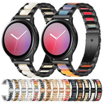 Bracelet de remplacement en acier trois billes + résine, pour montre intelligente Samsung 20 mm, pour montre intelligente Samsung 22 mm