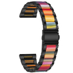 Bracelet de remplacement en acier trois billes + résine, pour montre intelligente Samsung 20 mm, pour montre intelligente Samsung 22 mm