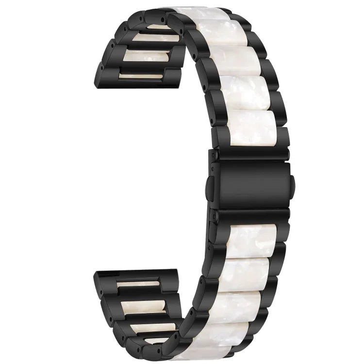 Bracelet de remplacement en acier trois billes + résine, pour montre intelligente Samsung 20 mm, pour montre intelligente Samsung 22 mm