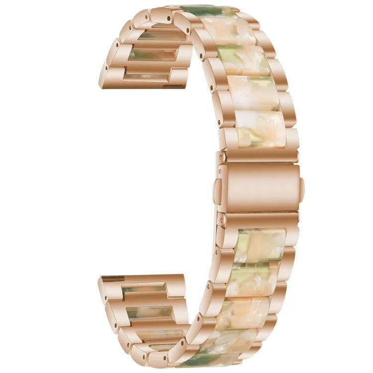 Bracelet de remplacement en acier trois billes + résine, pour montre intelligente Samsung 20 mm, pour montre intelligente Samsung 22 mm