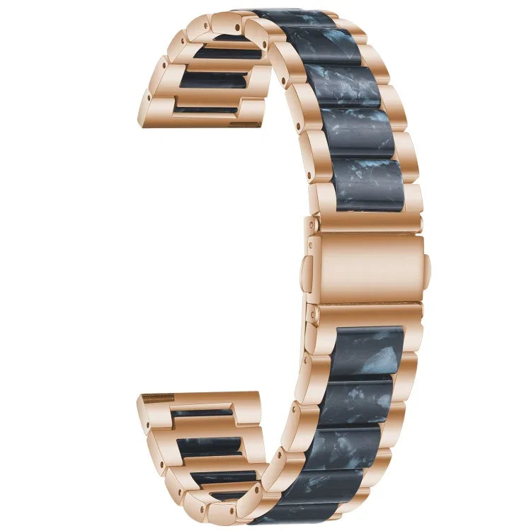 Bracelet de remplacement en acier trois billes + résine, pour montre intelligente Samsung 20 mm, pour montre intelligente Samsung 22 mm