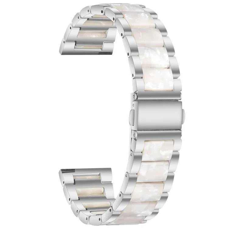 Bracelet de remplacement en acier trois billes + résine, pour montre intelligente Samsung 20 mm, pour montre intelligente Samsung 22 mm