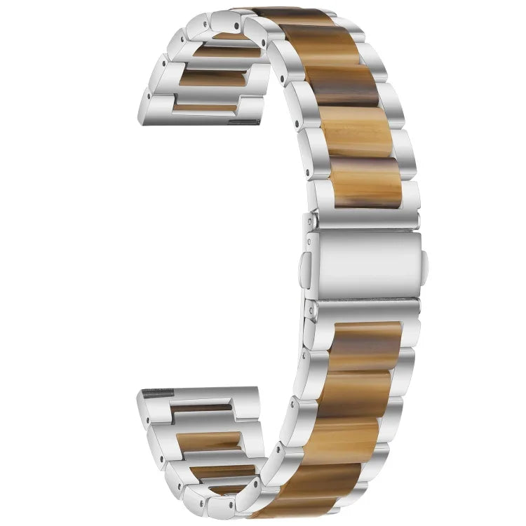 Bracelet de remplacement en acier trois billes + résine, pour montre intelligente Samsung 20 mm, pour montre intelligente Samsung 22 mm