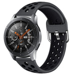 For Galaxy Watch 46 / S3 / Huawei Watch GT 1 / 2 22mm Smart Watch Silicone Double Color Wrist Strap Watchband, L, S