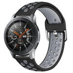 For Galaxy Watch 46 / S3 / Huawei Watch GT 1 / 2 22mm Smart Watch Silicone Double Color Wrist Strap Watchband, L, S