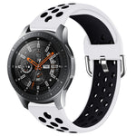 For Galaxy Watch 46 / S3 / Huawei Watch GT 1 / 2 22mm Smart Watch Silicone Double Color Wrist Strap Watchband, L, S