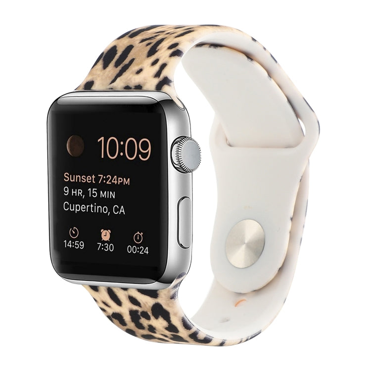 Bracelet de remplacement en silicone à motif peint pour Apple Watch Series, 7 41mm / 6 & SE & 5 & 4 40mm / 3 & 2 & 1 38mm, 7 45mm / 6 & SE & 5 & 4 44mm / 3 & 2 & 1 42mm