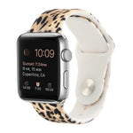 Bracelet de remplacement en silicone à motif peint pour Apple Watch Series, 7 41mm / 6 & SE & 5 & 4 40mm / 3 & 2 & 1 38mm, 7 45mm / 6 & SE & 5 & 4 44mm / 3 & 2 & 1 42mm