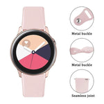 Pour Bracelet de Montre Connectée Samsung Galaxy Watch Active 2 en Silicone Couleur Unie, Taille L, S