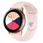 Pour Bracelet de Montre Connectée Samsung Galaxy Watch Active 2 en Silicone Couleur Unie, Taille L, S
