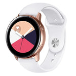 Pour Bracelet de Montre Connectée Samsung Galaxy Watch Active 2 en Silicone Couleur Unie, Taille L, S