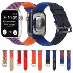 Bracelet de remplacement en nylon à boucle unique pour Apple Watch Series, 7 41mm / 6 & SE & 5 & 4 40mm / 3 & 2 & 1 38mm, 7 45mm / 6 & SE & 5 & 4 44mm / 3 & 2 & 1 42mm