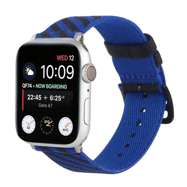 Bracelet de remplacement en nylon à boucle unique pour Apple Watch Series, 7 41mm / 6 & SE & 5 & 4 40mm / 3 & 2 & 1 38mm, 7 45mm / 6 & SE & 5 & 4 44mm / 3 & 2 & 1 42mm