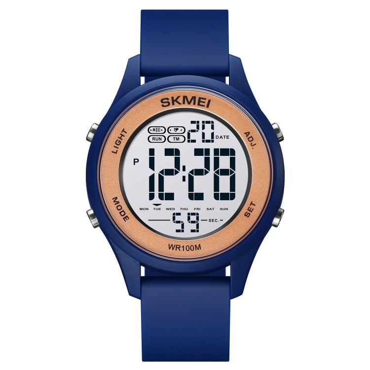 Montre électronique multifonction SKMEI 1758 avec affichage numérique LED, bracelet en silicone lumineux