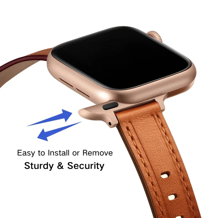 Bracelet de rechange en cuir style ciel étoilé pour Apple Watch Series, 7 41mm / 6 & SE & 5 & 4 40mm / 3 & 2 & 1 38mm, 7 45mm / 6 & SE & 5 & 4 44mm / 3 & 2 & 1 42mm