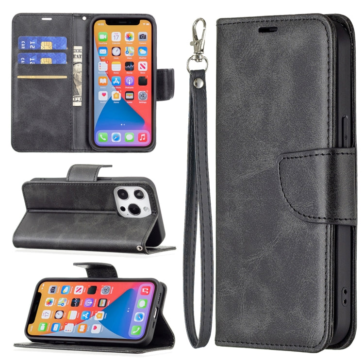 Retro Lambskin Texture Pure Color Horizontal Flip PU Leather Case, with Holder & Card Slots & Wallet & Lanyard, For iPhone 13 mini, For iPhone 13, For iPhone 13 Pro, For iPhone 13 Pro Max