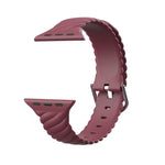 Bracelet de remplacement en silicone torsadé de couleur unie pour Apple Watch Series, 7 41mm / 6 & SE & 5 & 4 40mm / 3 & 2 & 1 38mm, 7 45mm / 6 & SE & 5 & 4 44mm / 3 & 2 & 1 42mm