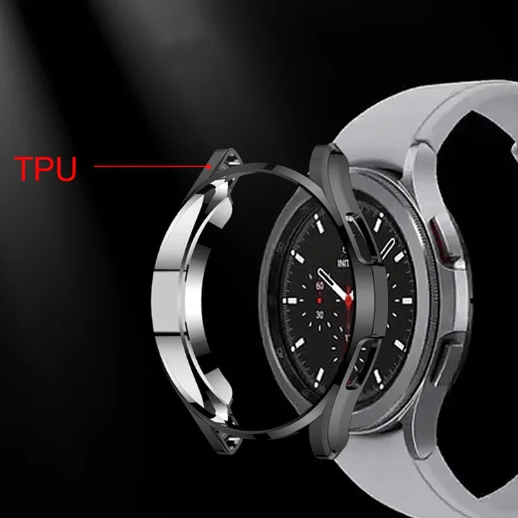 Coque de protection TPU creuse plaquée, pour Samsung Galaxy Watch4 Classic 42mm, pour Samsung Galaxy Watch4 Classic 46mm