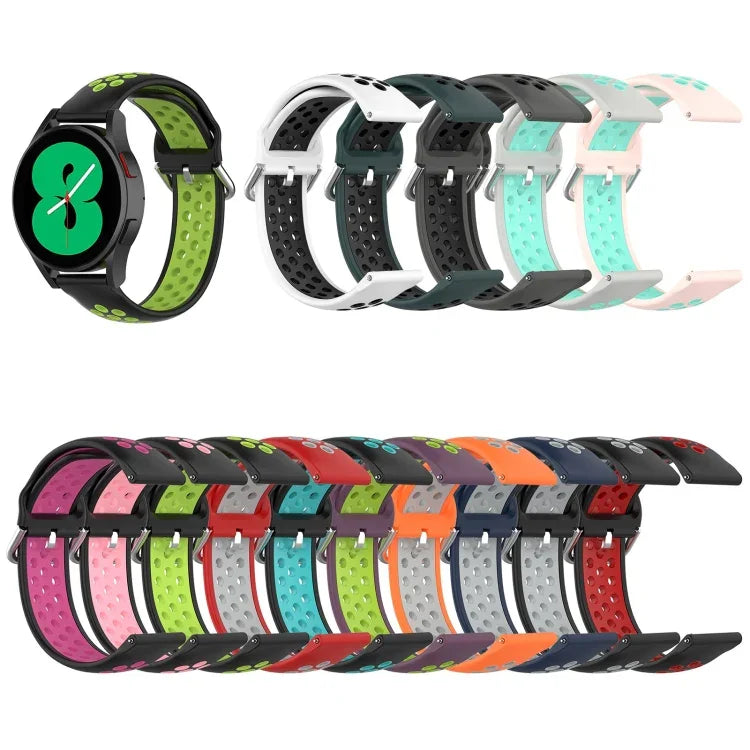 Bracelet de montre de remplacement en silicone bicolore, pour Samsung Galaxy Watch4 40mm, pour Samsung Galaxy Watch4 44mm, pour Samsung Galaxy Watch4 Classic 42mm