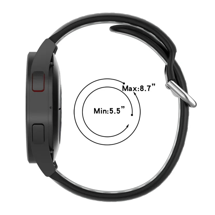 Bracelet de montre de remplacement en silicone bicolore, pour Samsung Galaxy Watch4 Classic 46mm