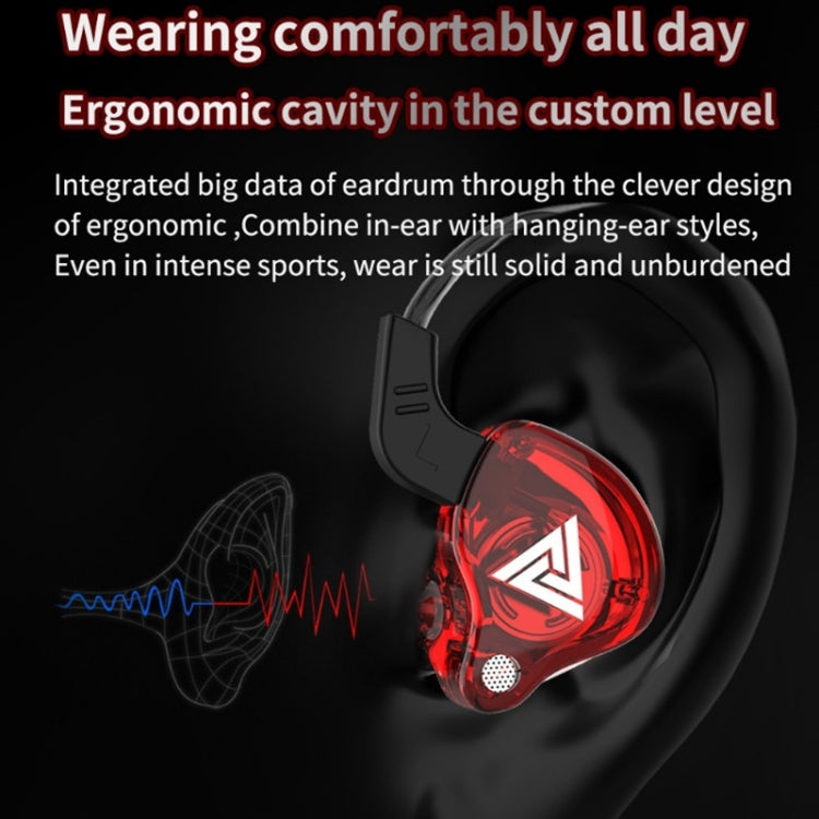 Écouteur Sportif Filaire Intra-Auriculaire Subwoofer QKZ AK6-X 3.5mm avec Microphone, Longueur du Câble : Environ 1.2m, 1 PIÈCE