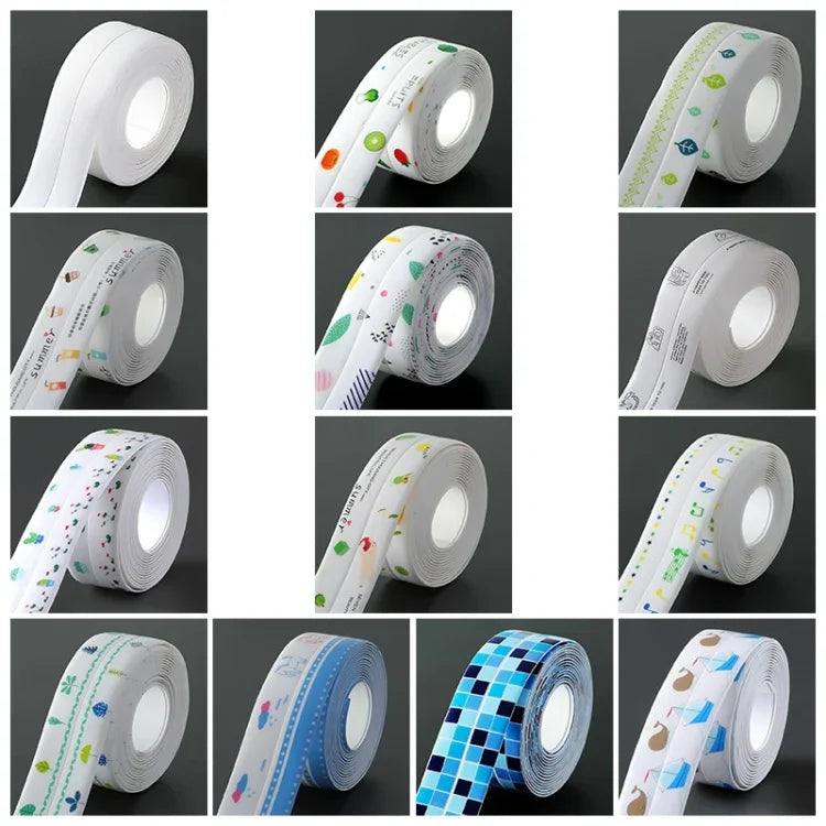 Autocollants de couture de beauté de cuisine, étanches, anti-moisissure, anti-humidité, autocollant haute température, fond blanc