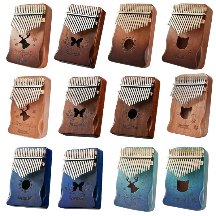 Piano à pouces en bois d'acacia à 17 tons, kalimba, instruments de musique
