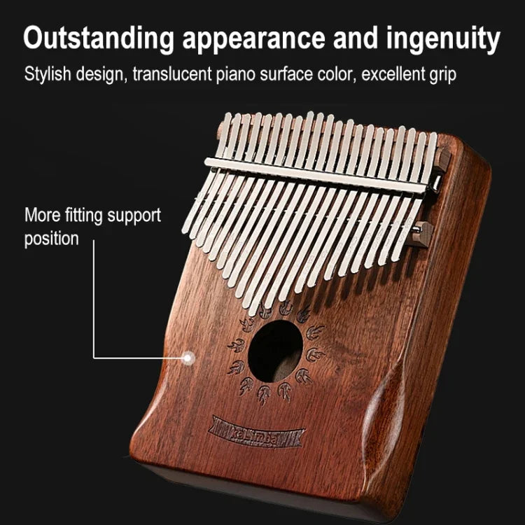 Piano à pouces en bois d'acacia à 21 tons, kalimba, instruments de musique