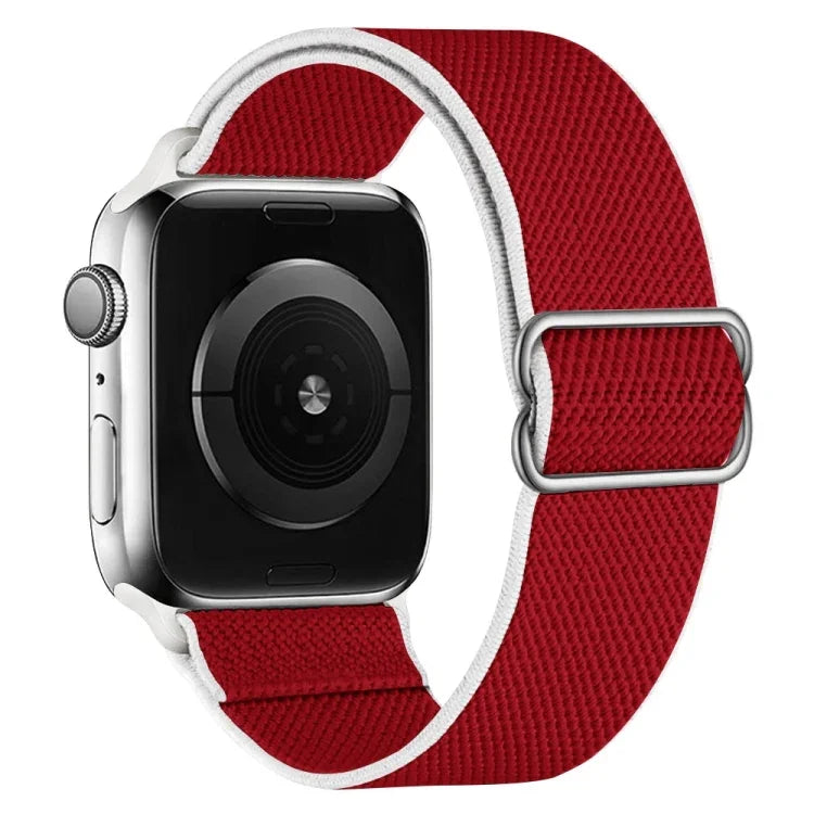 Bracelet de Rechange en Nylon Très Élastique pour Apple Watch Series, 7 41mm / 6 & SE & 5 & 4 40mm / 3 & 2 & 1 38mm, 7 45mm / 6 & SE & 5 & 4 44mm / 3 & 2 & 1 42mm