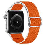 High Elastic Nylon Replacement Watchband For Apple Watch Series, 7 41mm / 6 & SE & 5 & 4 40mm / 3 & 2 & 1 38mm, 7 45mm / 6 & SE & 5 & 4 44mm / 3 & 2 & 1 42mm