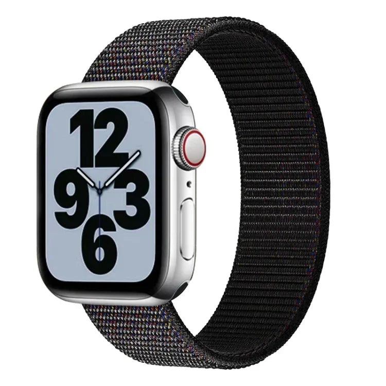 Bracelet de remplacement en nylon à tour unique, Taille : M 155mm Pour Apple Watch Series 6 & SE & 5 & 4 44mm / 3 & 2 & 1 42mm, M 155mm 44mm / 42mm