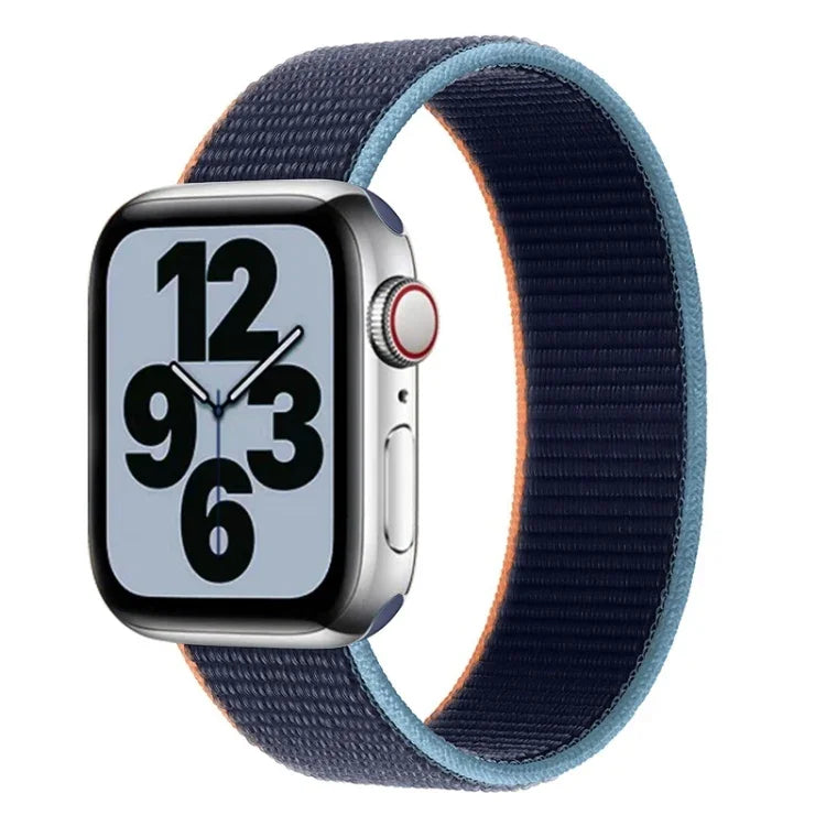 Bracelet de remplacement en nylon à tour unique, Taille : M 155mm Pour Apple Watch Series 6 & SE & 5 & 4 44mm / 3 & 2 & 1 42mm, M 155mm 44mm / 42mm