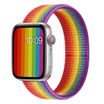 Bracelet de montre de remplacement en nylon à tour unique, taille: L 165 mm pour Apple Watch Series 6 & SE & 5 & 4 44 mm / 3 & 2 & 1 42 mm, L 165 mm 44 mm / 42 mm