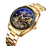 Montre mécanique automatique SKMEI 9194 pour hommes avec cadran à engrenages