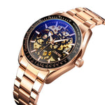 Montre mécanique automatique SKMEI 9194 pour hommes avec cadran à engrenages