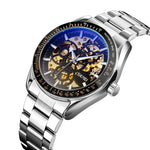 Montre mécanique automatique SKMEI 9194 pour hommes avec cadran à engrenages
