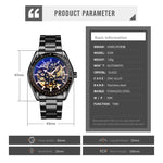 Montre mécanique automatique SKMEI 9194 pour hommes avec cadran à engrenages