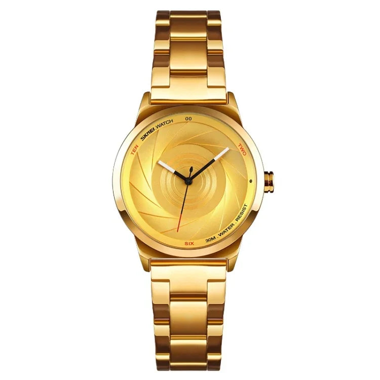 Montre d'affaires SKMEI 9210 pour femmes avec cadran 3D simple et mouvement quartz