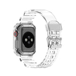 Bracelet de rechange intégré en silicone pour Apple Watch Series, 7 41mm / 6 & SE & 5 & 4 40mm / 3 & 2 & 1 38mm, 7 45mm / 6 & SE & 5 & 4 44mm / 3 & 2 & 1 42mm