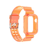 Bracelet de rechange intégré en silicone pour Apple Watch Series, 7 41mm / 6 & SE & 5 & 4 40mm / 3 & 2 & 1 38mm, 7 45mm / 6 & SE & 5 & 4 44mm / 3 & 2 & 1 42mm