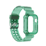 Bracelet de rechange intégré en silicone pour Apple Watch Series, 7 41mm / 6 & SE & 5 & 4 40mm / 3 & 2 & 1 38mm, 7 45mm / 6 & SE & 5 & 4 44mm / 3 & 2 & 1 42mm