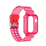Bracelet de rechange intégré en silicone pour Apple Watch Series, 7 41mm / 6 & SE & 5 & 4 40mm / 3 & 2 & 1 38mm, 7 45mm / 6 & SE & 5 & 4 44mm / 3 & 2 & 1 42mm
